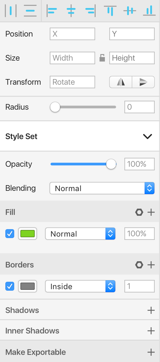 Screen Design Properties